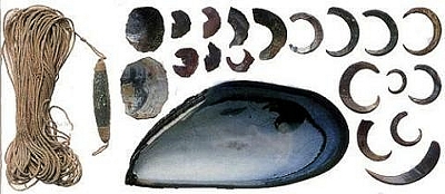 Artefactos de pesca utilizados por los miembros de la Cultura Chinchorro (Objetos del Museo Nacional de Historia Natural, Fotografía de E. Ferorelli).