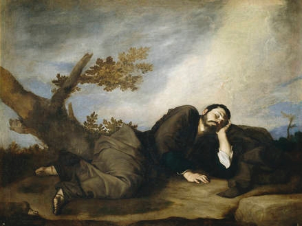 el_sueno_de_jacob.jpg - Título: "El sueño de Jacob"Autor: Ribera, José de  Cronología: 1639. Técnica: Óleo, lienzo Medidas: 179 cm x 273 cm Museo Nacional del Prado, España. 