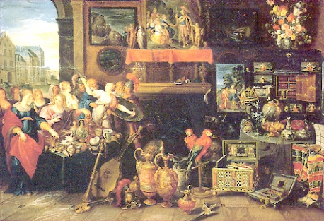 aquiles.jpg - Título: Odiseo reconoce a Aquiles Autor: Frans Francken de Jongere, cerca 1570.  Aquiles, el impetuoso guerrero, es paradojalmente en su juventud como "dama" disfrazado. Su madre Tetis no quería que peleara en la guerra troyana y lo "esconde" entre las hijas de Lycomedes. Odiseo, disfrazado como vendedor, ofrece a las damas joyas y armas. Solamente Aquiles toma las armas y se desenmascara a si mismo.