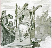 frigga.jpg - Frigga con alguna de sus servidoras.